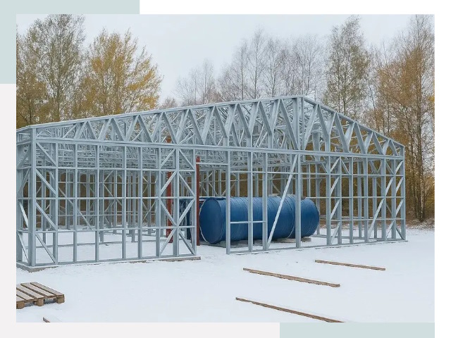 Металлические ангары в Муравленке