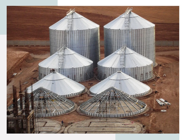 Строительство зерновых силосов в Муравленке