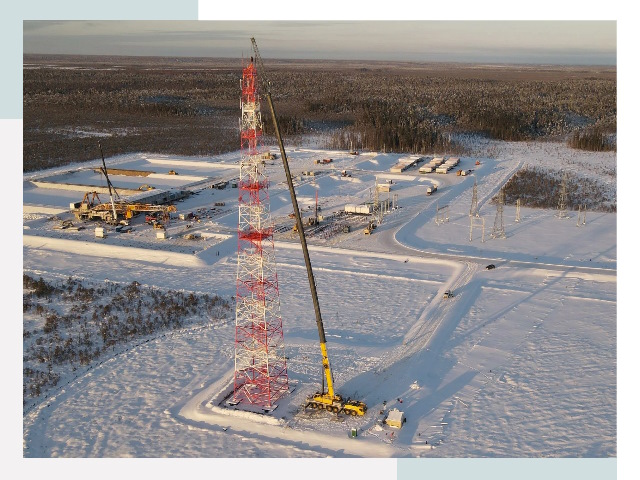 Мачты связи в Муравленке