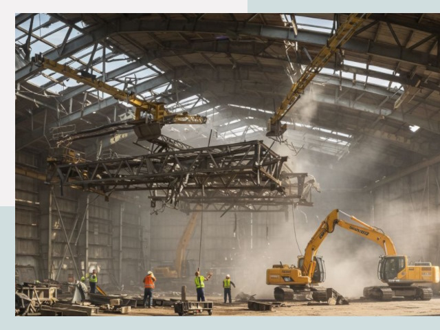 Демонтаж ангаров в Муравленке от 642 руб. за м²