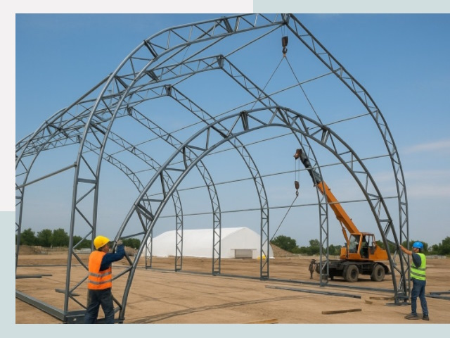 Монтаж ангаров в Муравленке от 642 руб. - Надежно и быстро